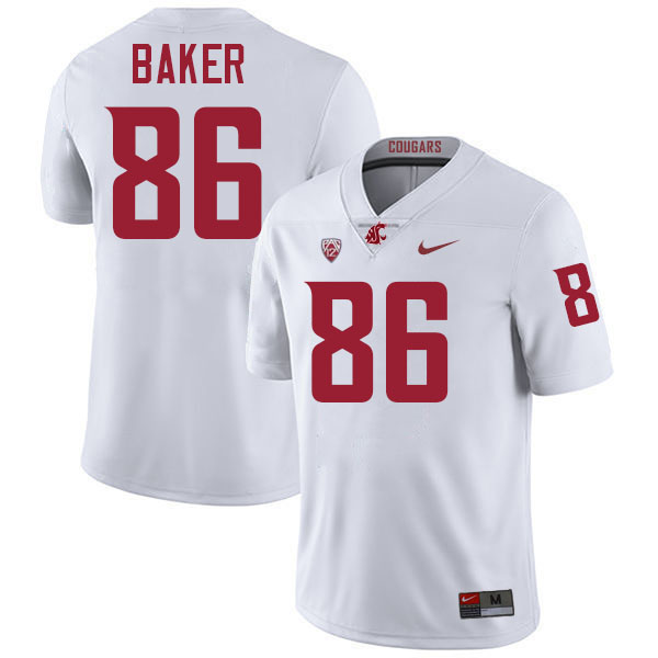 Beau Baker WSU Cougars Jersey.Washington State Cougars #86 Beau Baker Jersey Youth-White
